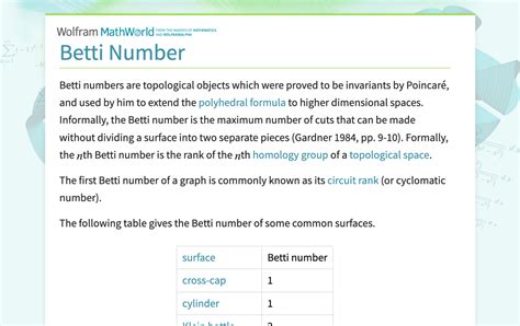 first betti number|Betti number .